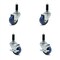 Service Caster 3.5 Inch Blue Polyurethane Swivel 7/8 Inch Expanding Stem Caster Brake, 2PK SCC-EX20S3514-PPUB-BLU-2-TLB-2-MTG41 - alternate 1